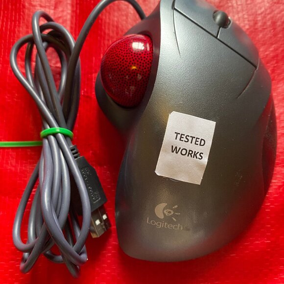 LOGITECH T-BB18 TrackMan Wheel Marble Mouse USB 2-Buttons W/Scroll, 810-000766 - Picture 6 of 7